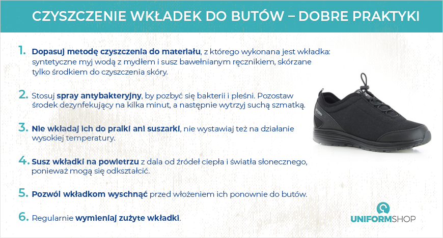 Czyszczenie wkładek do butów